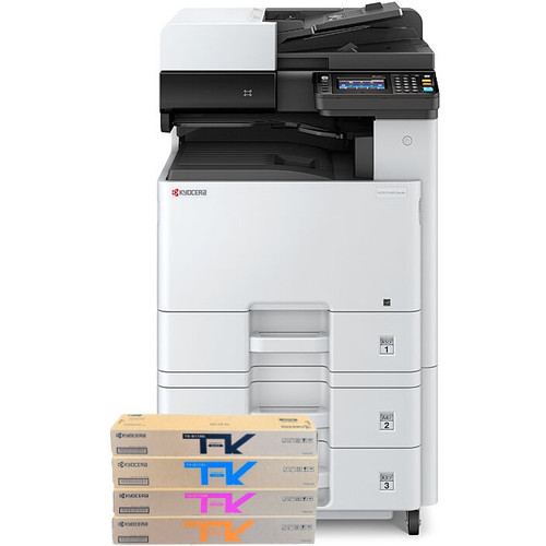 Kyocera M8124CIDN Multi-Function A3 Colour Printer with PF-471 Paper Feeder Tray (2 x 500 Sheets Capacity) and Bonus Free Set of Toners