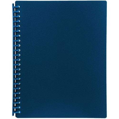 DISPLAY BOOK A4 20 POCKET - REFILLABLE - DARK BLUE