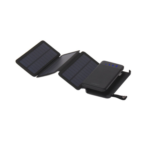 Cygnett ChargeUp Explorer 8000mAh (8K) Power Bank w/Detachable Solar Panels & LED Torch (Black), Each