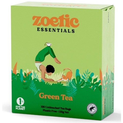 Zoetic Green Tea Bags 100 pack