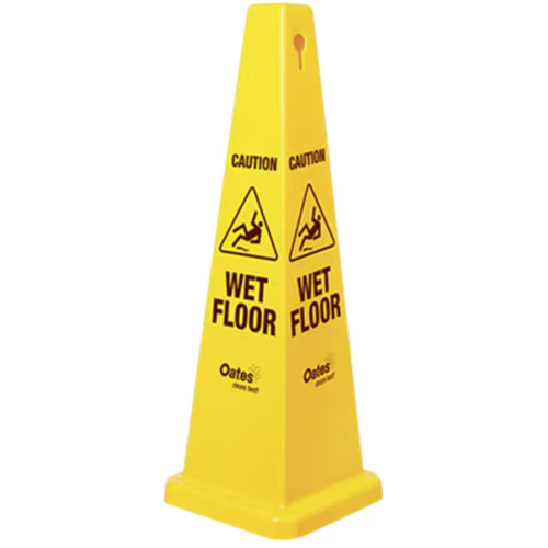 Cone Caution - Wet Floor (CC-121YW) 33 x 33 x 69cm, Each + Bonus Blank Top Sign