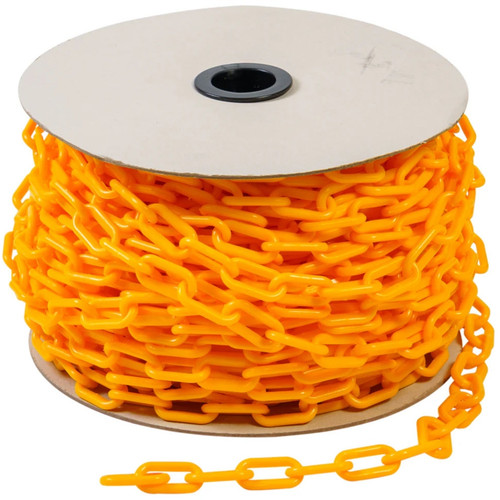 Yellow Plastic Safety Chain 40m Roll