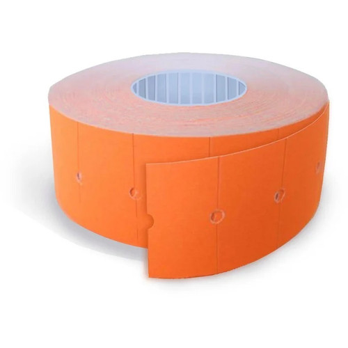 Gusspak Price Marking Labels 12mm x 21mm Fluro Orange Roll of 500 Stickers