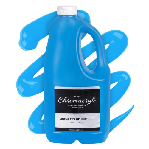Chromacryl Acrylic Paint 2L Bottles - Cobalt Blue Hue, Each