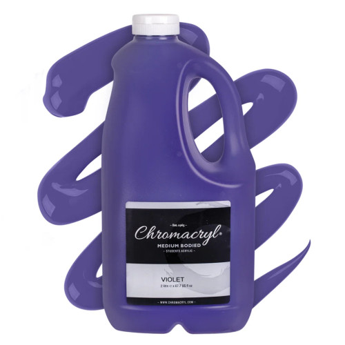 Chromacryl Acrylic Paint 2L Bottles - Violet, Each