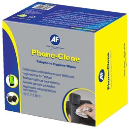 AF PHONE-CLENE WIPES Telephone Hygiene Wipes, 100 Individual Sachets