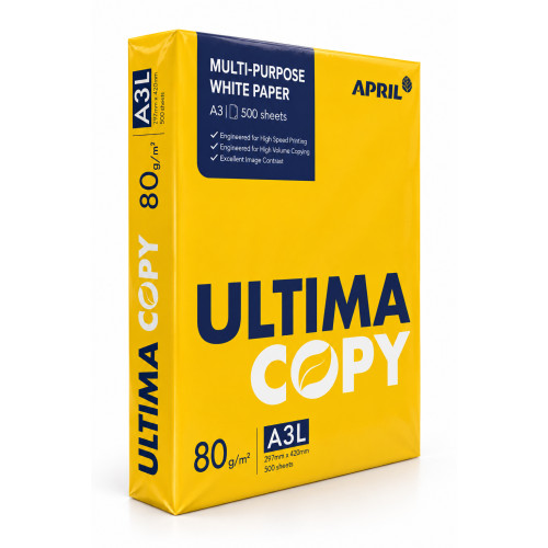 Ultima Premium A3 Copy Paper 80gsm 150 CIE White | 500 Sheet Ream