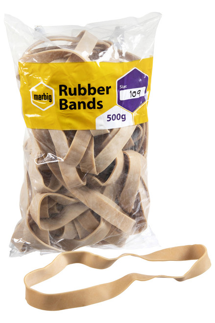 MARBIG RUBBER BANDS No 109 500gm Bag