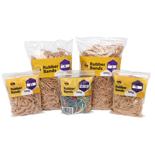 Marbig RUBBER BANDS No 12 100gm Ziplock Bag *** While Stocks Last ***