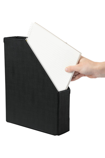 MARBIG MAGAZINE FILES A4 PVC W70xD245xH310 Black