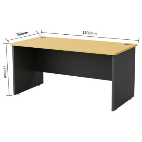 FOI DESK Beech/Ironstone 1500x750x720mm