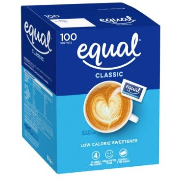 EQUAL SACHES 100'S SWEETNER