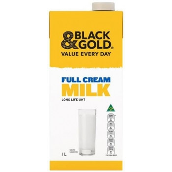 BLACK & GOLD LONG LIFE UHT MILK Full Cream 1ltr