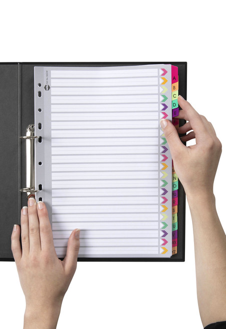 MARBIG DIVIDERS REINFORCED BOARD FLUORO A4 A-ZTAB