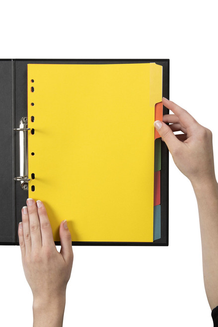 MARBIG MANILLA ERASABLE DIVIDERS A4 5 Tab Assorted