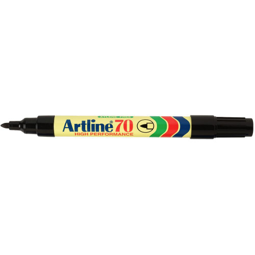 ARTLINE 70 PERMANENT MARKER Med Bullet Black 2Pce H Sell