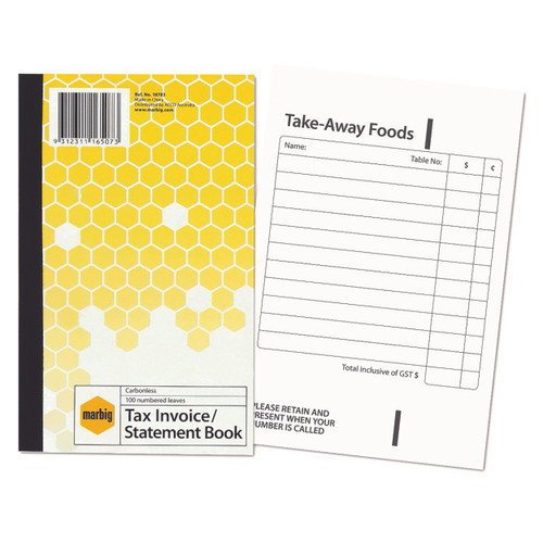 MARBIG BUSINESS BOOKS Tax Invoice Carbonless 100Leaf