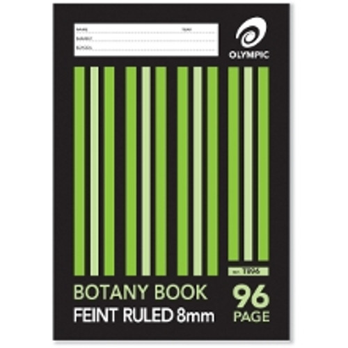 Olympic Botany Book T896i A4 96 Page 8mm Feint Ruled (105070)