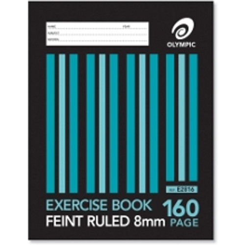 Olympic Exercise Book E2816 225 x 175mm 160 Page 8mm Feint Ruled (140779)