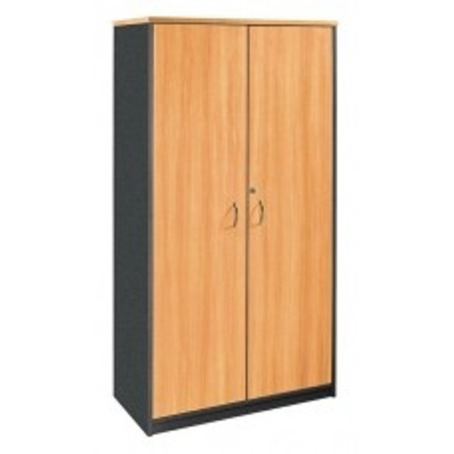 FOI HALF DOOR BOOK CASE Beech/Ironstone 900x450x1800mm