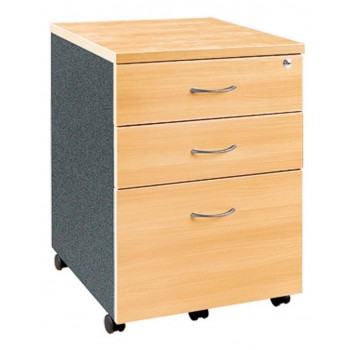 FOI MOBILE PEDESTAL 2 drawers &1 file Beech/Ironstone 465x476x680mm