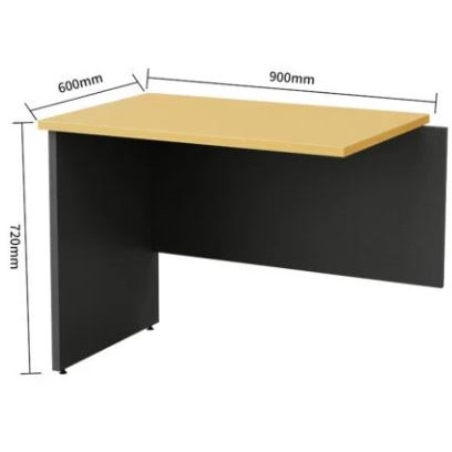 FOI DESK RETURN Beech/Ironstone 900X600X720mm