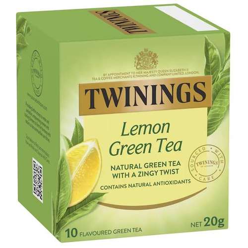 TWININGS TEA BAGS Green and Lemon Pk10