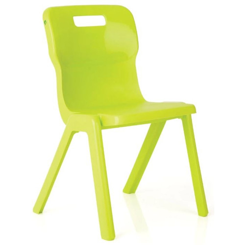 TITAN EDUCATION 4 LEG CHAIR 350mm High Lime Green