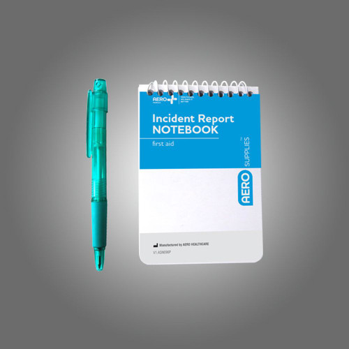AEROSUPPLIES First Aid Notebook with Pen