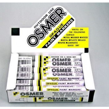 SILVER OPAQUE PAINT MARKER Broad Point Pk12