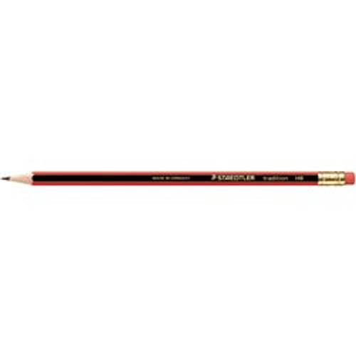 Staedtler 112 Tradition Eraser Tip Graphite Pencils - HB, Box of12