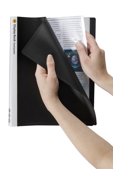 MARBIG A4 40 FIXED POCKET DISPLAY BOOK BLACK