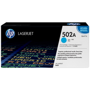 HP 502A CYAN ORIGINAL LASERJET TONER CARTRIDGE (Q6471A) Suits LaserJet 3600