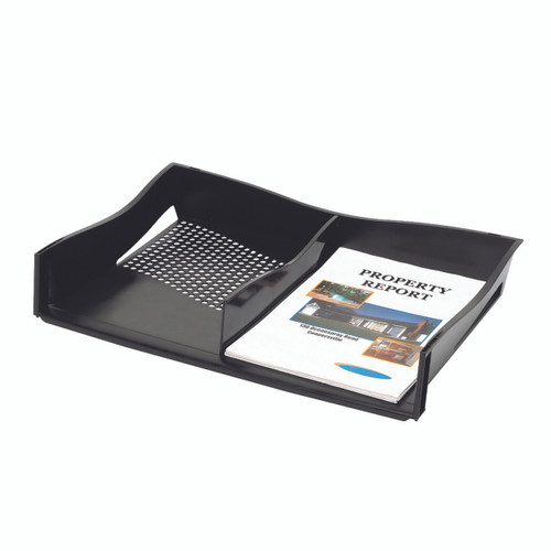 MARBIG ENVIRO DOCUMENT TRAY A3 BLACK with Divider