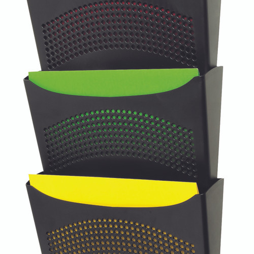 MARBIG ENVIRO WALL POCKET 3 Compartment Black