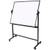 Deli Mobile Whiteboard 900 x 1200 Double Sided Magnetic Pivot on H-Frame Stand