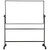 Deli Mobile Whiteboard 900 x 1200 Double Sided Magnetic Pivot on H-Frame Stand