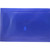 Osmer Plastic Document Wallet with Velcro Seal Foolscap, Blue