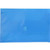 Osmer Plastic Document Wallet with Velcro Seal Foolscap, Light Blue
