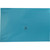 Osmer Plastic Document Wallet with Velcro Seal Foolscap, Teal Green