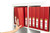 MARBIG CLEARVIEW INSERT BINDER A4 3D RING 38MM RED