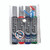 Pentel MWL5 Maxiflo Whiteboard Marker Bullet Point 2.1mm Assorted Wallet of 4 (Black, Red, Blue, Green)