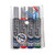 Pentel MWL5 Maxiflo Whiteboard Marker Bullet Point 2.1mm Assorted Wallet of 4 (Black, Red, Blue, Green)