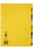 MARBIG BRIGHT MANILLA DIVIDERS 1-12 A4 Multi-Coloured