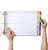 MARBIG MULTI COLOURED A3 BOARD DIVIDERS 1-10 Tab Landscape