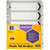 MARBIG PLASTIC BLACK/WHITE TABBED MANILLA DIVIDERS 1-5 Tab A4 Black/White