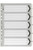 MARBIG PLASTIC BLACK/WHITE TABBED MANILLA DIVIDERS 1-5 Tab A4 Black/White