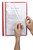 MARBIG A4 STANDARD PP FLAT FILES (CLEAR FRONT) Red