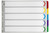 MARBIG MULTI COLOURED A3 BOARD DIVIDERS 1-5 Tab Landscape