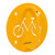 Bike Rack Wall Mounted Round Galvanised Yellow